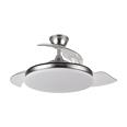 VENTILADOR TECHO C/LUZ TECHO 3 ASP RETRACTIL PLATA 108 CM