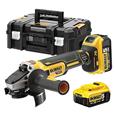 AMOLADORA DEWALT 18 W 125MM BRUSHLESS  CON CARGADOR Y DOS BATERIAS EMBRAGUE ARRANQUE SUAVE BLOQUEO Y RE-ARRANQUE DCG405P2T