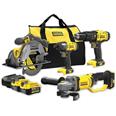 POWER KIT 4 HERRAMIENTAS V20 LI-ION 18V CON 2 BATER&Iacute;AS 4AH, CARGADOR Y BOLSA DE TRANSPORTE  SFMCK469M2-QW