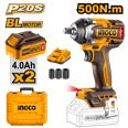 ATORNILLADOR DE IMPACTO LI-ON 20V CIWLI2050 (CARGADOR Y DOS BATERIAS 4AH) INGCO